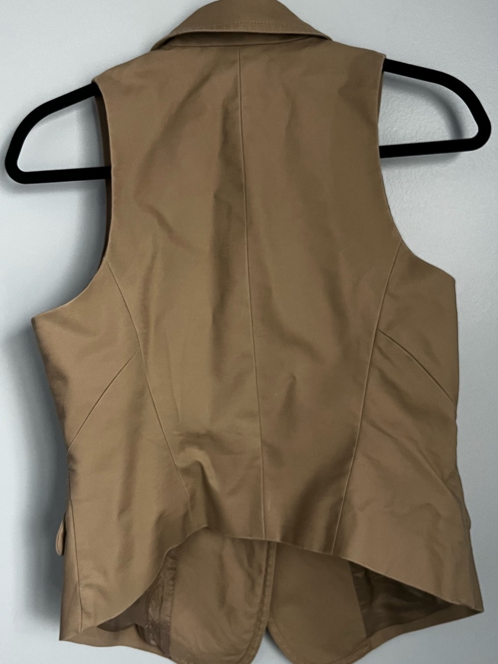 Kenneth Cole Women's Beige Notch Lapel Suit Vest Sleeveless Layering piece SZ M - Picture 2 of 4